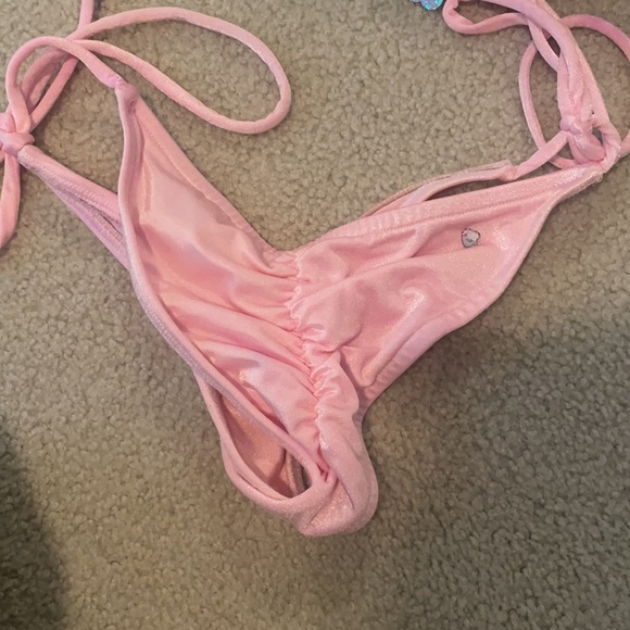 Pink velvet sequin bikini - Picture 3 of 5